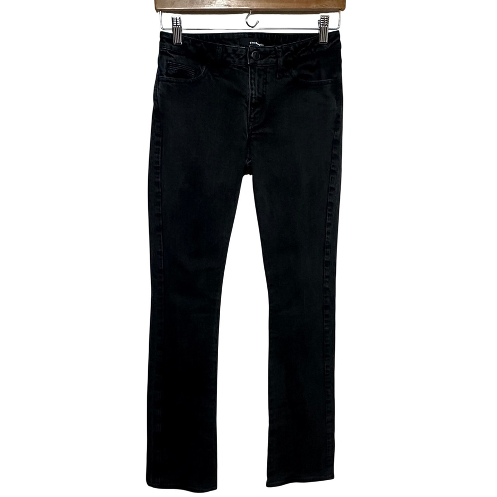 The Kooples Little Curvy Womens Slim Straight Leg Jeans Size 25 Black Indie Chic